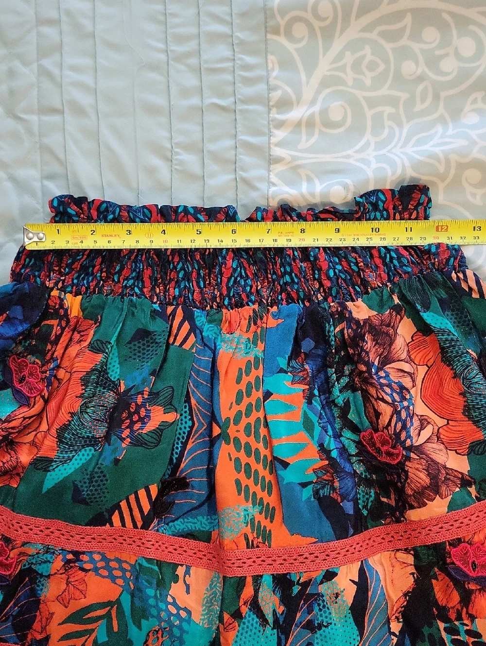 NWT Anthropologie Ellie embroidered tiered skirt from the Bhanuni By Jyoti - Picture 7 of 7